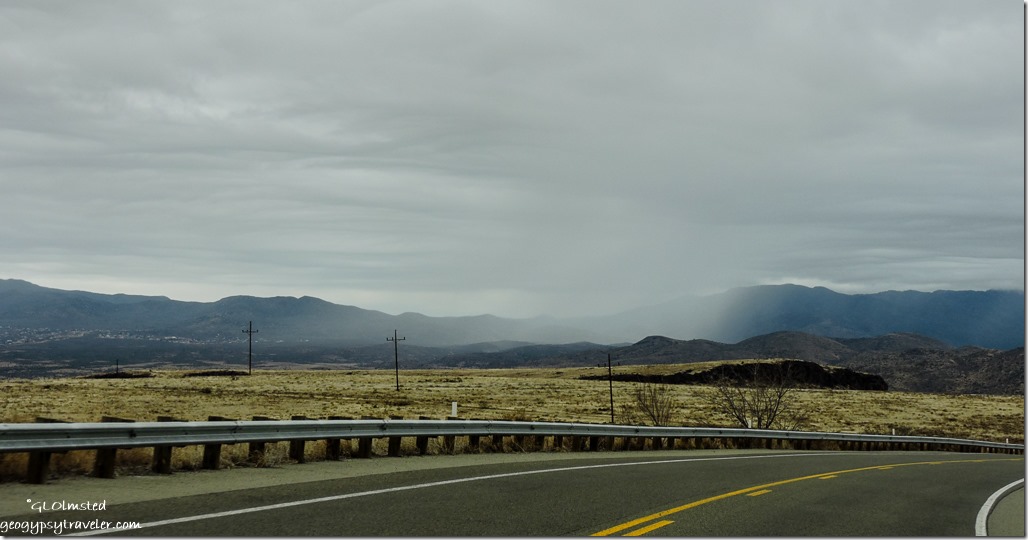 Rain clouds Bradshaw Mountains SR89 North Arizona