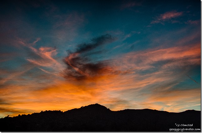 Sunset Weaver Mountains Yarnell Arizona