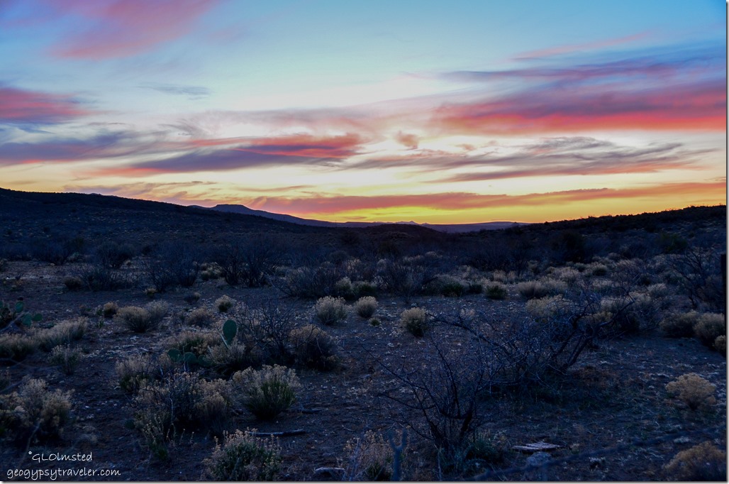 Sunset over Weaver Mountains Kirkland Arizona