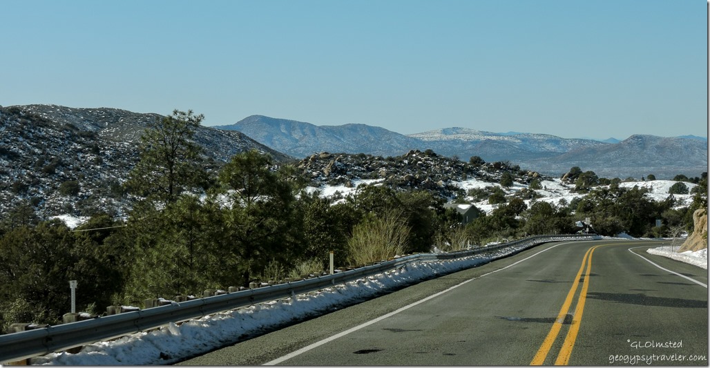 Snow Bradshaw Mountains Iron Springs Road Arizona