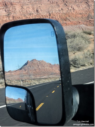 Side mirror Echo Cliffs SR89 the Gap Arizona