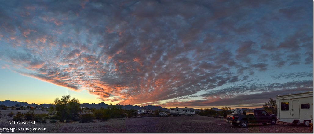 Sunset camp Quartzsite Arizona