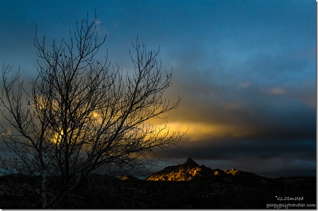 Sunset last light Martin Mountain Kirkland Arizona
