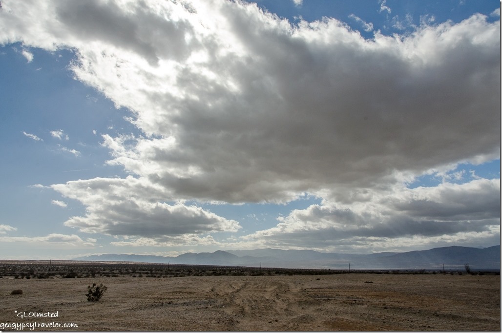 Big clouds over Vallecito Mounaints Anza-Borrego Desert State Park California