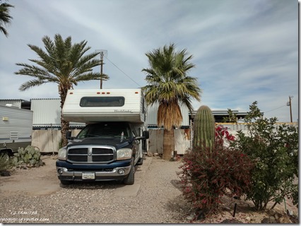 Truck camper Belly Acres RV Park Ajo Arizona