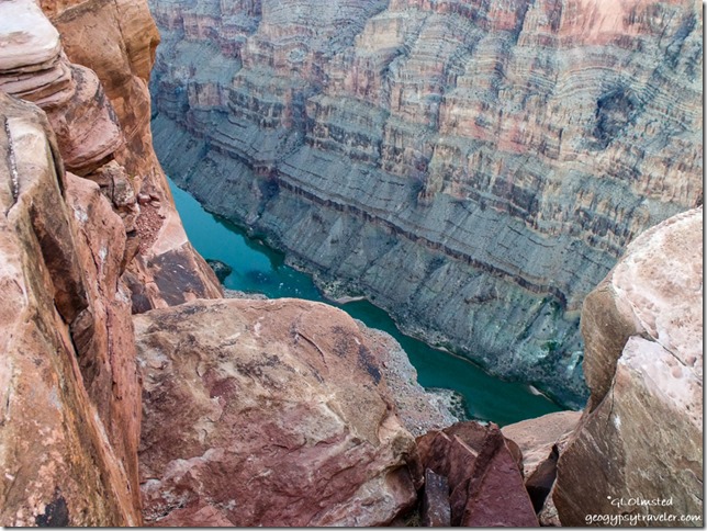 Colorado River below Tuweep overlook North Rim Grand Canyon National Park Arizona