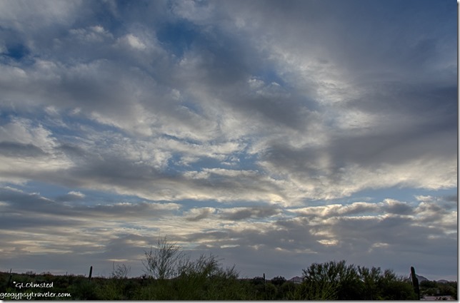 Cloudy sunset Darby Well Road BLM Ajo Arizona