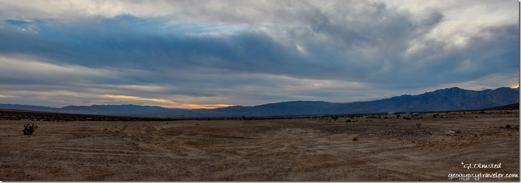 Sunset over Vallecitio Mts Anza-Borrego Desert State Park California