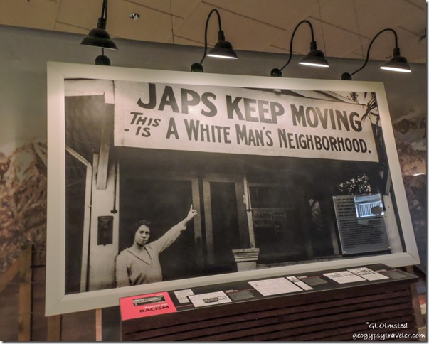 Visitor Center display Manzanar National Historic Site Independence California