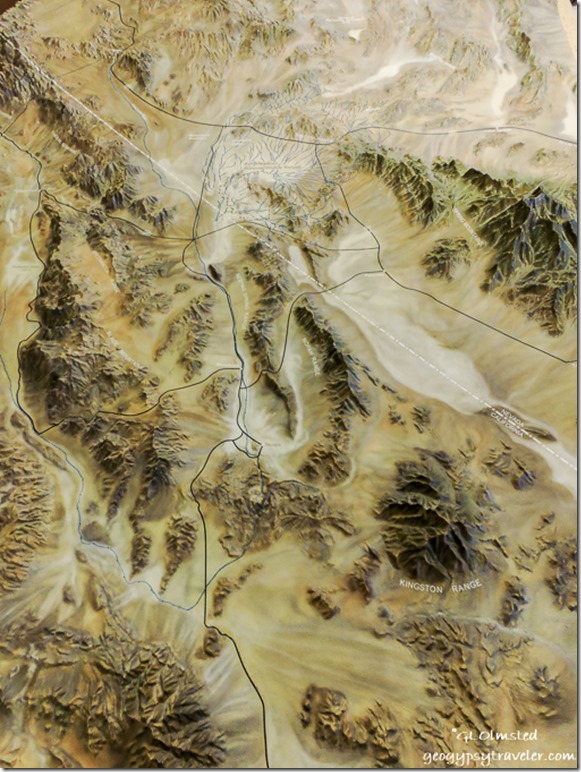 Relief map Ash Meadows National Wildlife Refuge Nevada