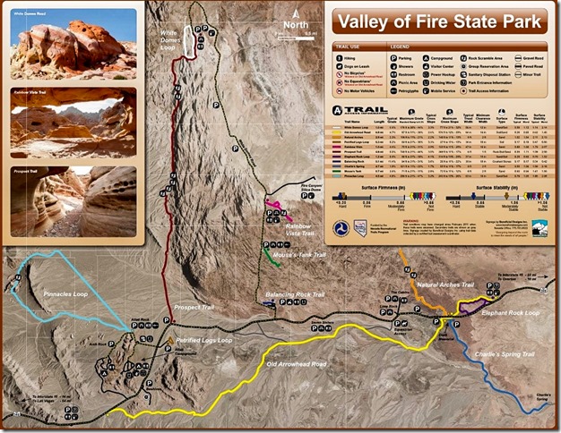 Valley of Fire State Park trail map