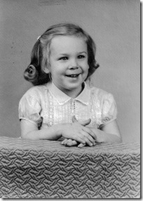 Gail 3 yrs old Studio photo 1957 Illinois