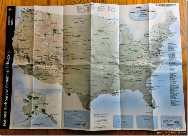 National Park Service park sites map
