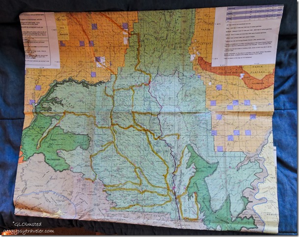 Kaibab National Forest map roads traveled