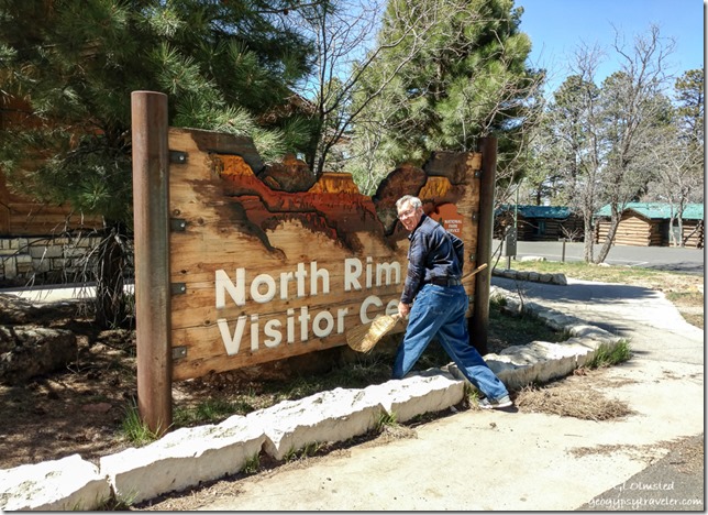 Visitor Center sign North Rim Grand Canyon National Park Arizona