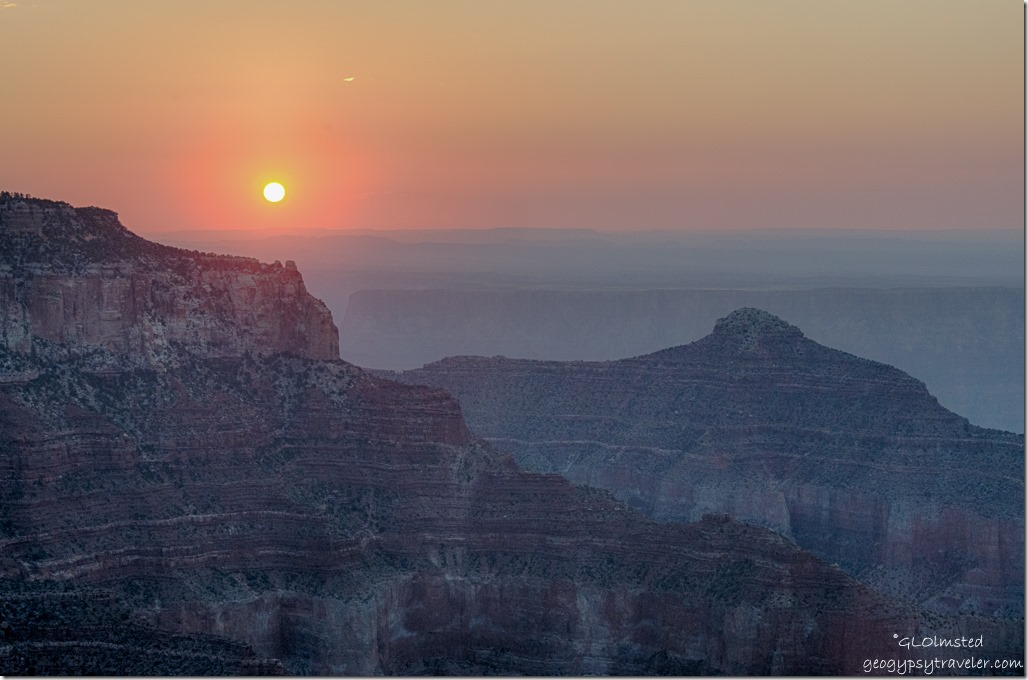 solstice sunrise Cape Royal North Rim Grand Canyon National Park Arizona