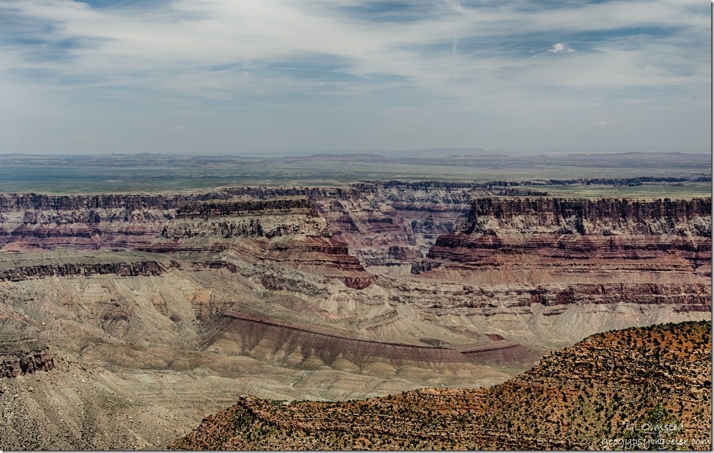 Little Colorado River mouth from Cape Final North Rim Grand Canyon National Park Arizona