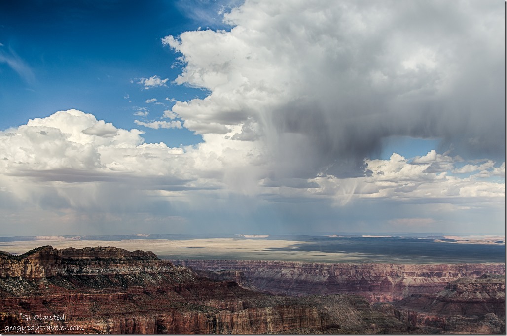 monsoon sky from Point Imperial North Rim Grand Canyon National Park Arizona