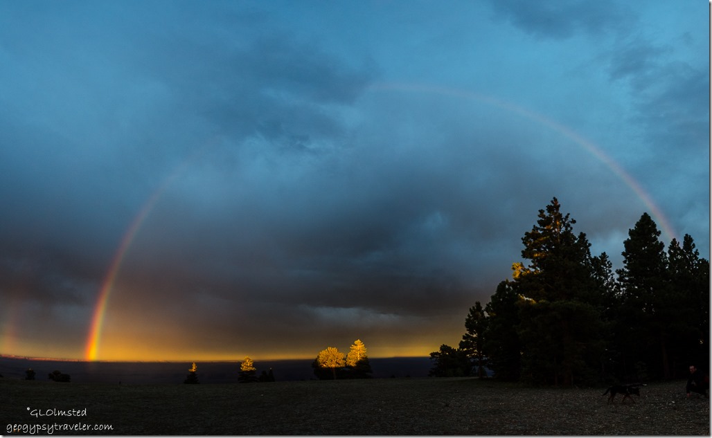 rainbow from Marble View Kaibab National Forest Arizona