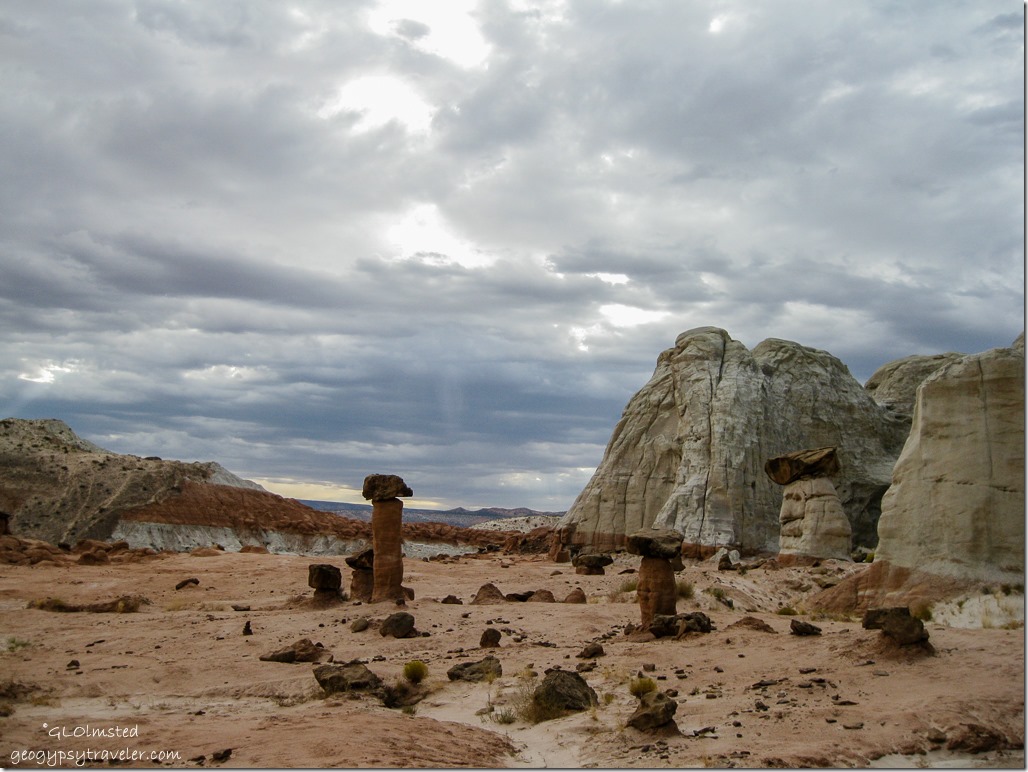 Storm over toadstools & The Rimrocks Grand Staircase Escalante National Monument Utah