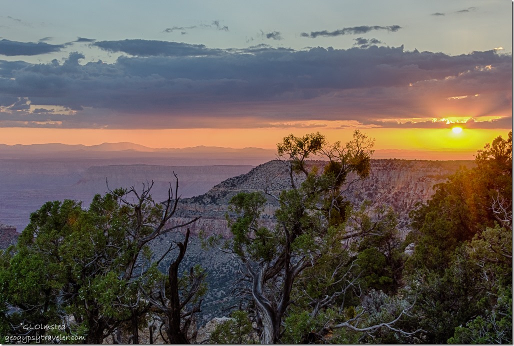 sunset from Crazy Jug Point Kaibab National Forest Arizona
