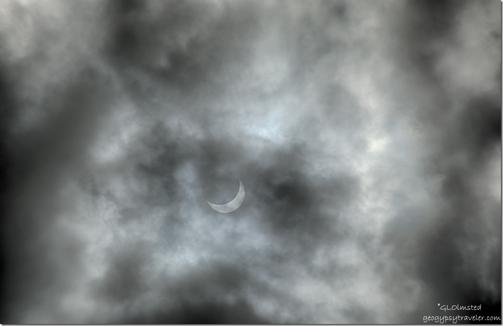 partial solar eclipse clouds Marble View Kaibab National Forest Arizona