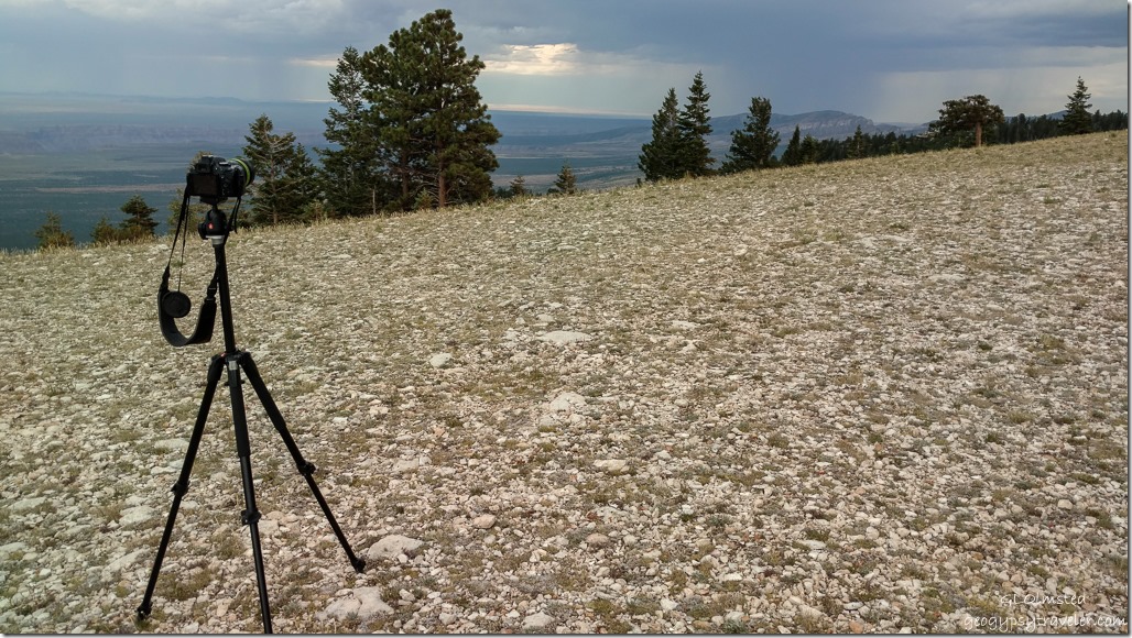 camera on tripod storm Marble View Kaibab National Forest Arizona