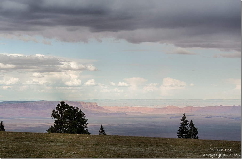 late light clouds Vermilion & Echo Cliffs from Marble View Kaibab National Forest Arizona