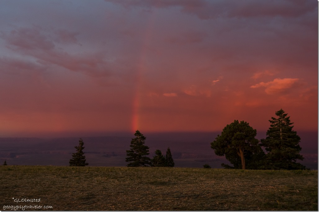 rainbow red reverse sunset Marble View Kaibab National Forest Arizona