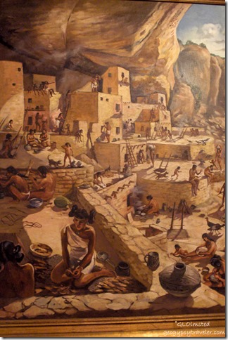 Museum painting of Cliff Palace Mesa Verde National Park Colorado