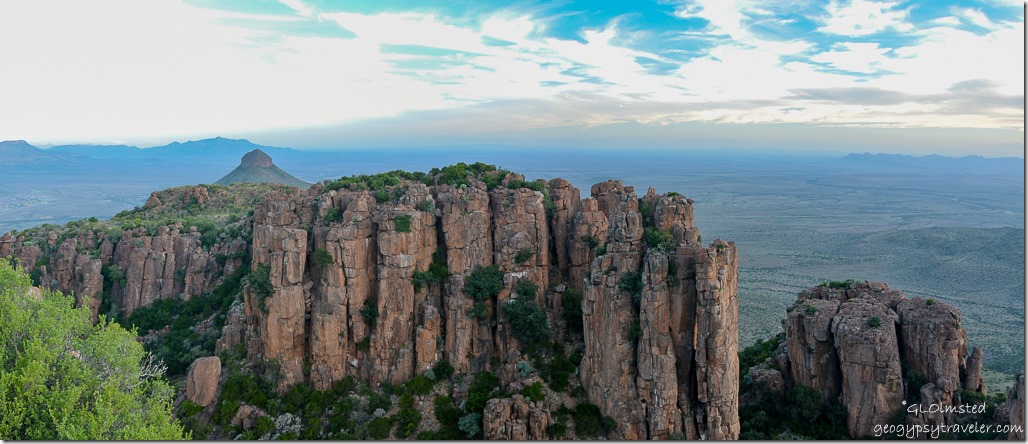 Dolomite cliffs above Valley of Desolation Camdeboo National Park Eastern Cape Graaff-Reinet South Africa