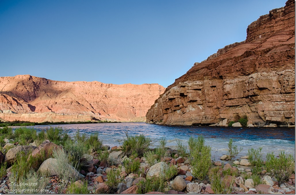 Colorado River & muddy Paria River flow below Lee's Ferry Glen Canyon National Recreation Area Arizona