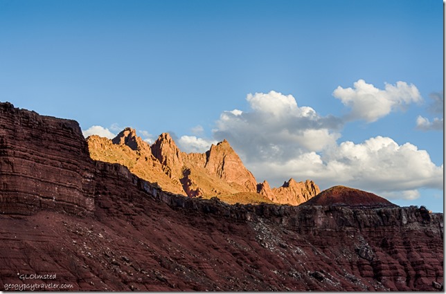 last light Echo Cliffs from camp Lee's Ferry Glen Canyon National Recreation Area Arizona