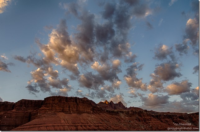 first light Echo Cliffs from camp Lee's Ferry Glen Canyon National Recreation Area Arizona