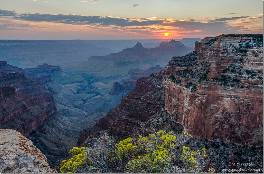 sunset from Cape Royal North Rim Grand Canyon National Park Arizona