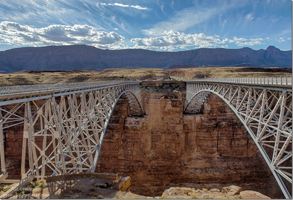 Navajo Bridges cross Marble Canyon Glen Canyon National Recreation Area Arizona