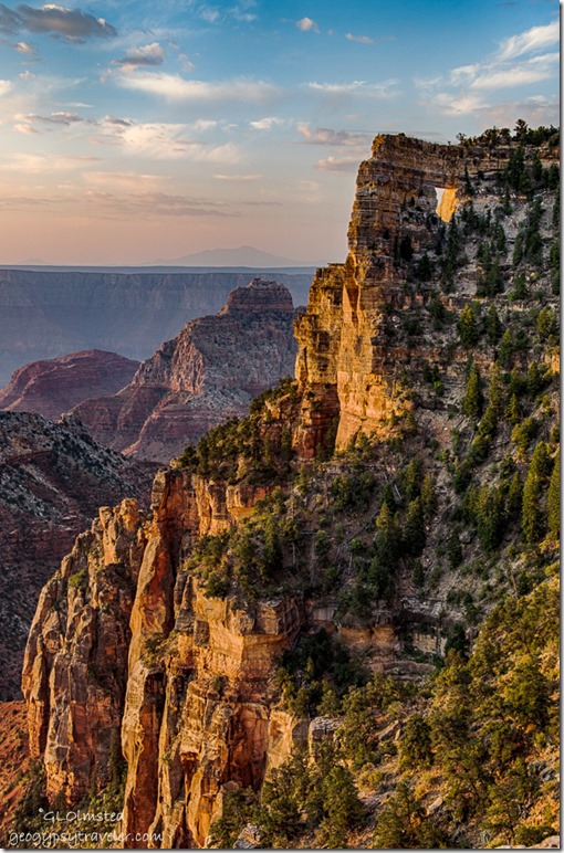 morning light Angels Window North Rim Grand Canyon National Park Arizona