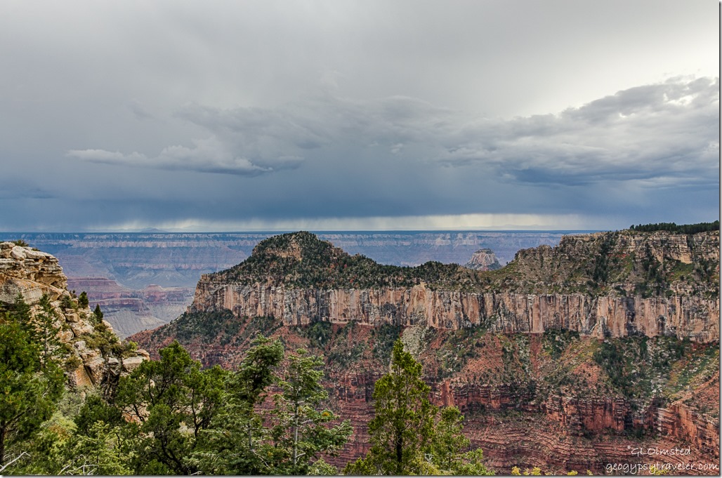 Transept trail Oza Butte storm North Rim Grand Canyon National Park Arizona