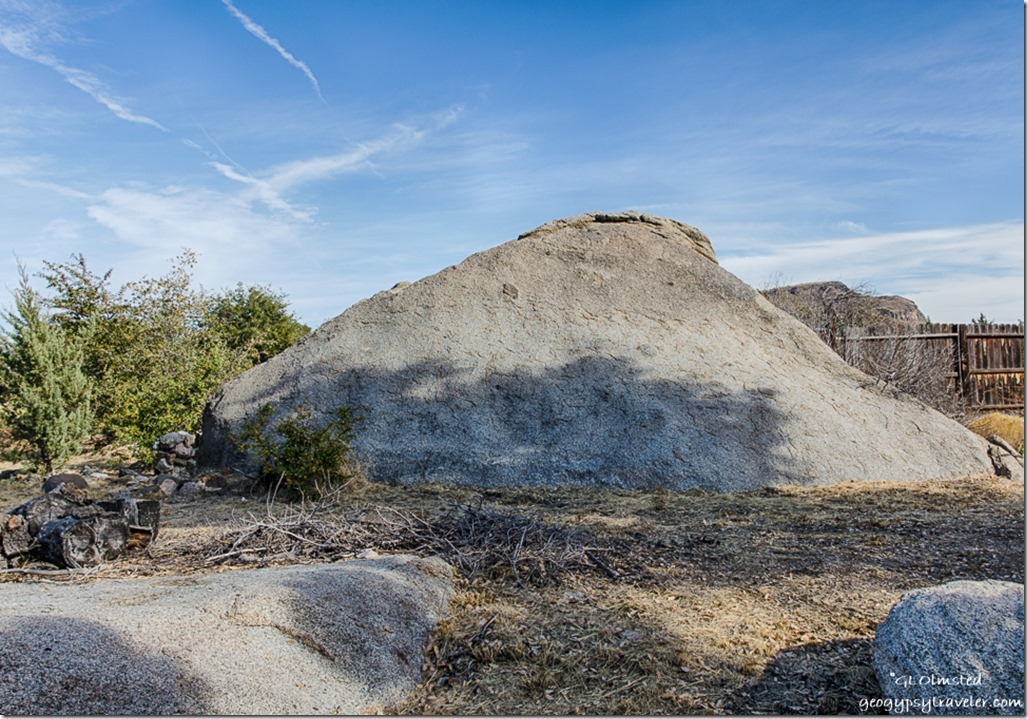 boulder Berta's yard Yarnell Arizona
