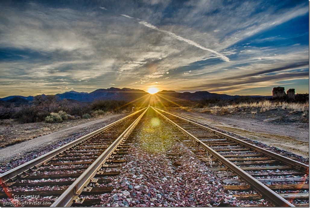 Sunset Railroad tracks Kirkland Arizona
