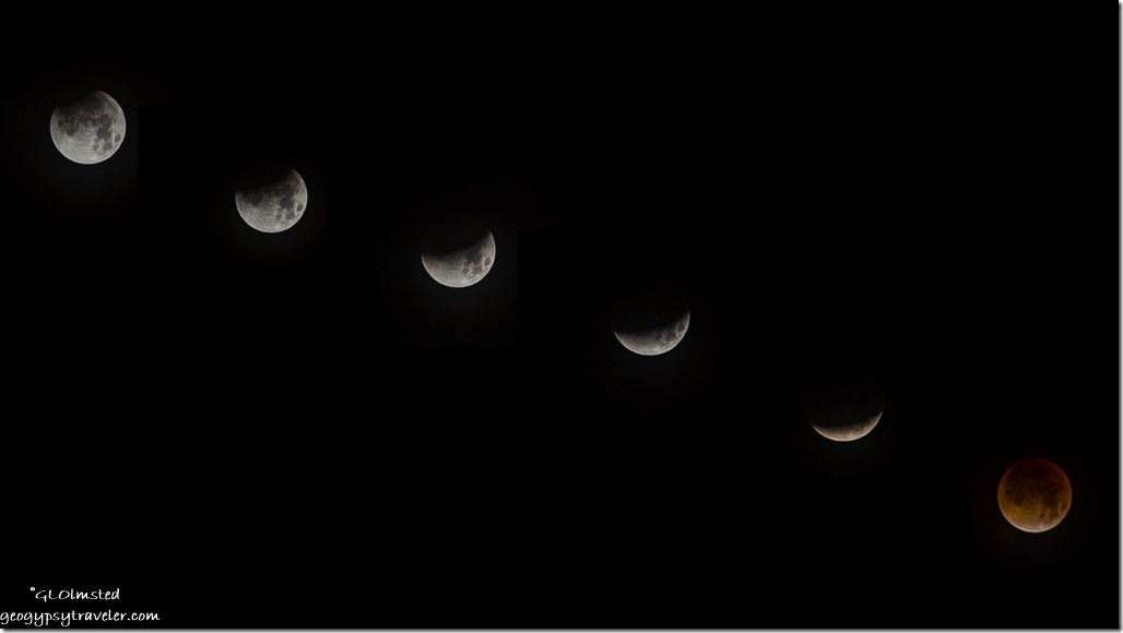 phases lunar eclipse arc Kofa National Wildlife Refuge AZ