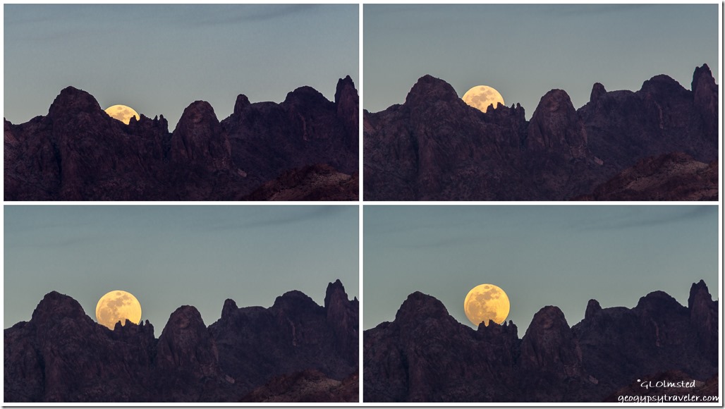 Kofa Mountains moon rise Kofa National Wildlife Refuge Arizona