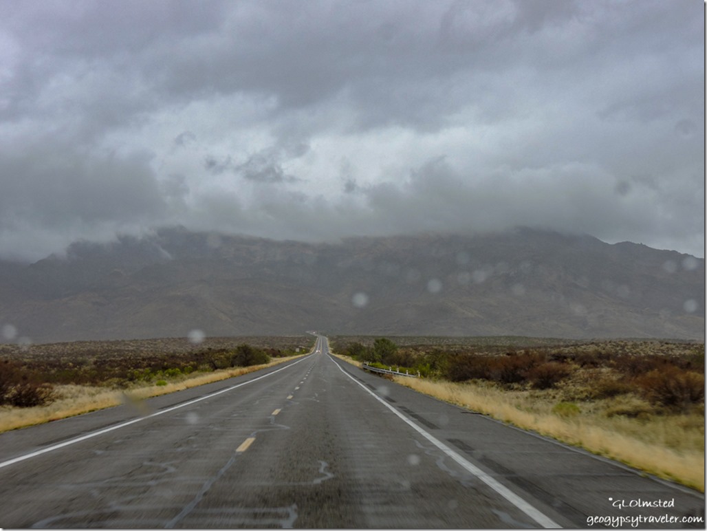 rain low clouds Weaver Mountains SR89 North to Yarnell Arizona