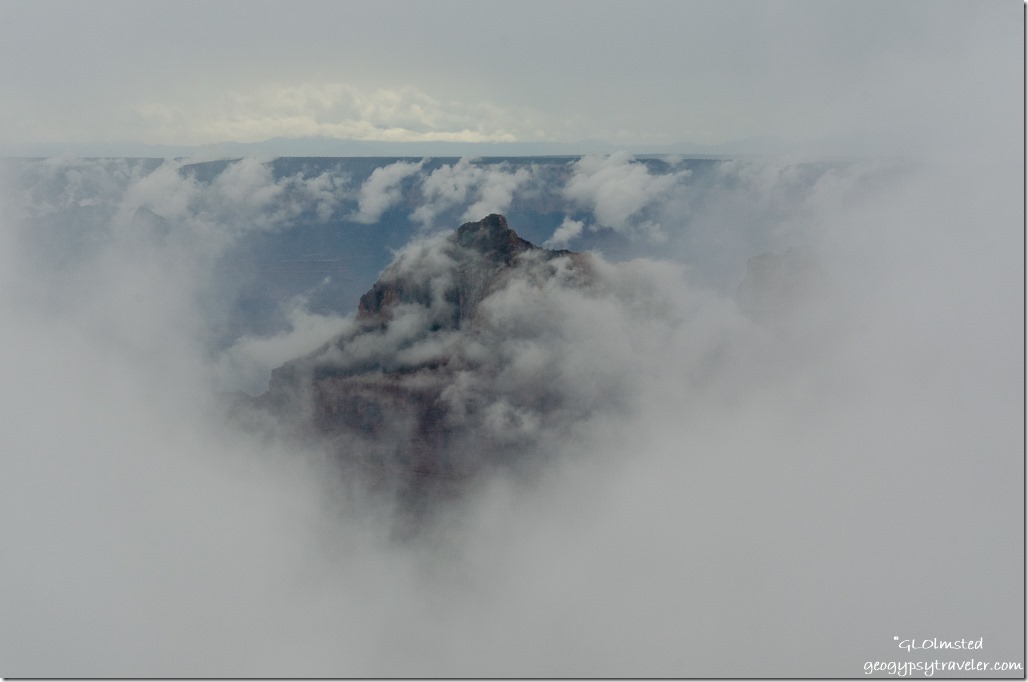 inversion clouds temple canyon North Rim Grand Canyon National Park Arizona