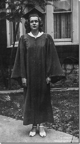 June Loomis High School gradution 1940s LaGrange Illinois