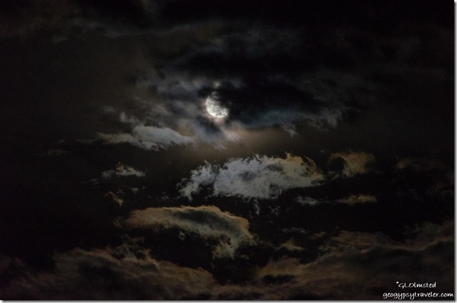 full moon clouds Yarnell Arizona