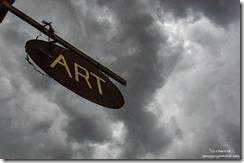 ART sign storm clouds Yarnell Arizona