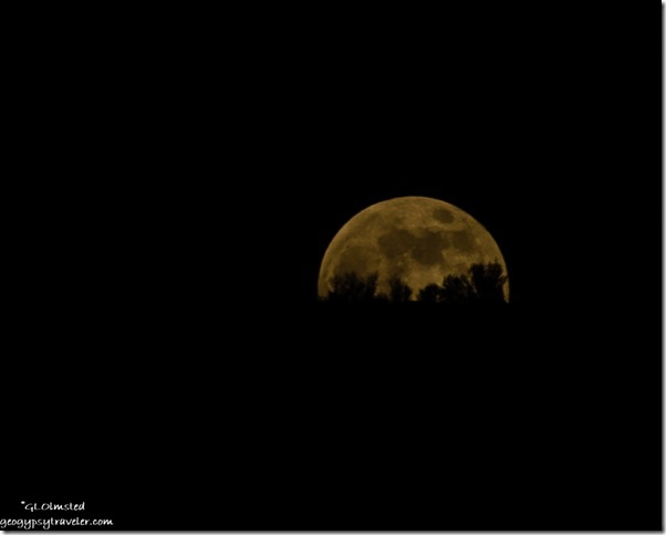 full moon rise Rich Hill from SR89 Yarnell Hill Arizona