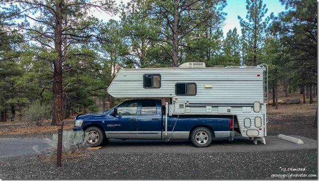 truckcamper Bonito campground Sunset Crater National Monument Arizona