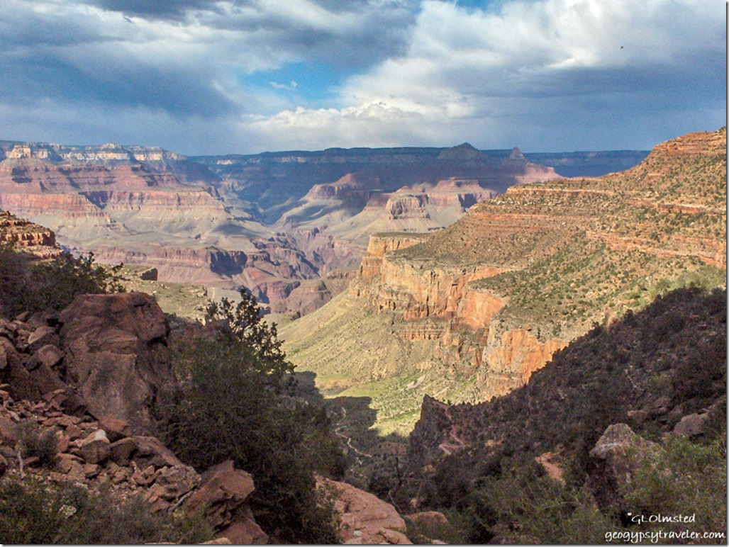 North rim from Bright Angel trail South Rim Grand Canyon National Park Arizona